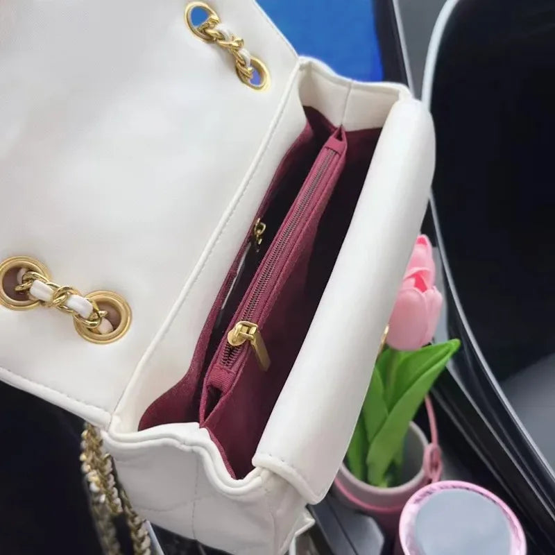 Elegant Luxury Women's Crossbody Bag - Premium Leather Vintage Design with Adjustable Removable Strap